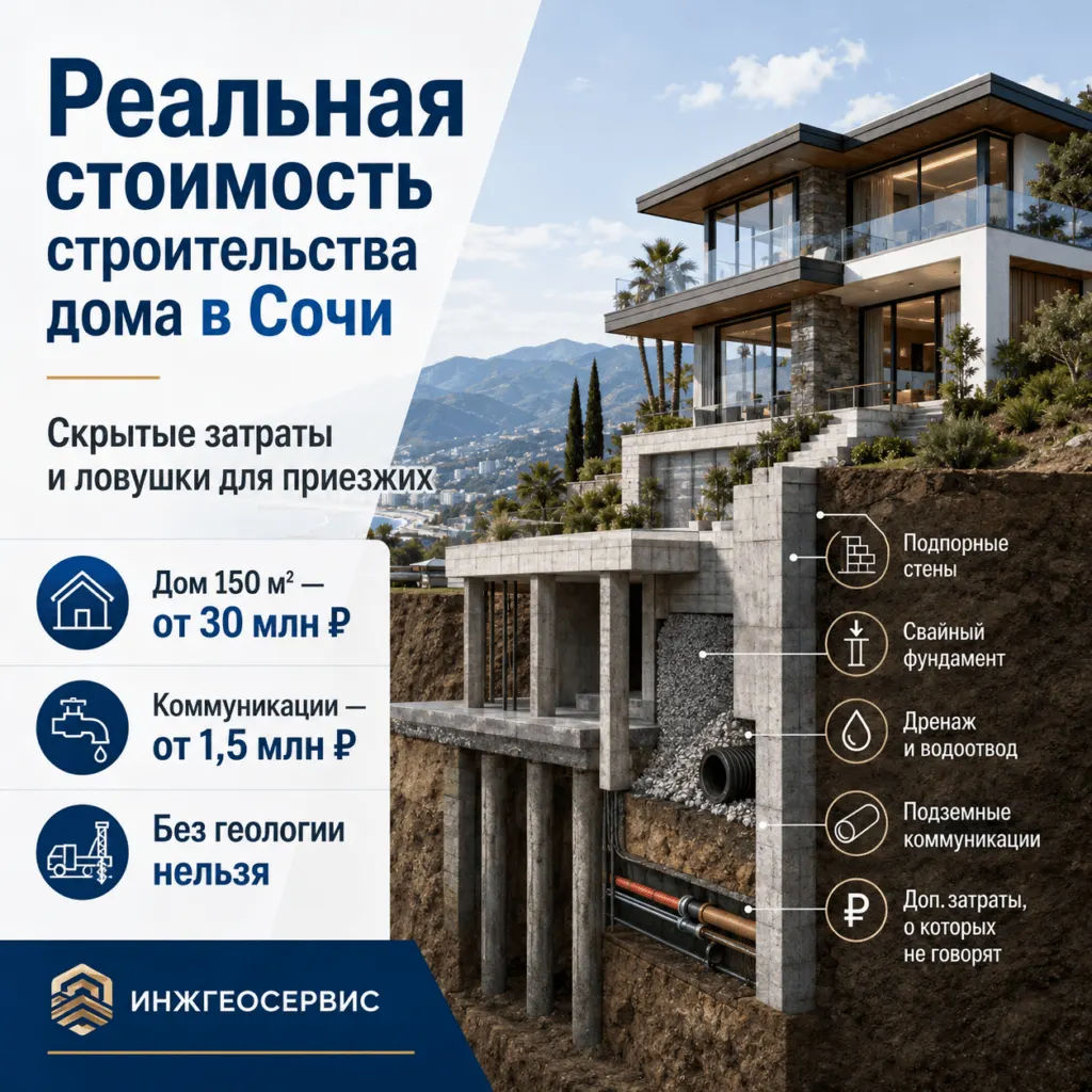 Реальная стоимость строительства дома в Сочи, скрытые затраты и ловушки для приезжих